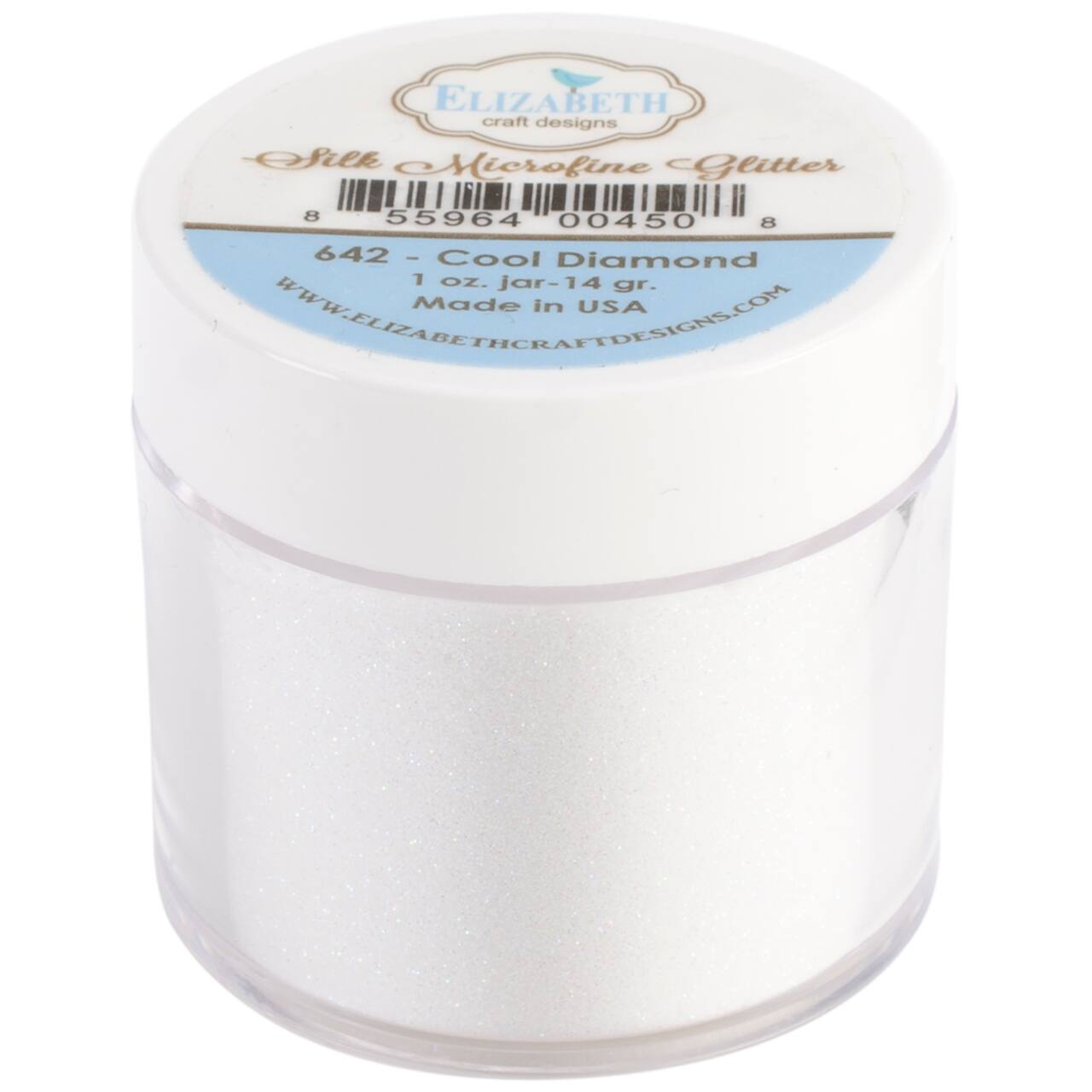 Elizabeth Craft Designs Cool Diamond Silk Microfine Glitter, 1oz.